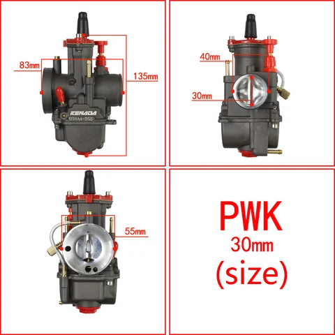 KENADA RACING Motorcycle 24 26 28 30 32 34mm Universal carburetor For Mikuni PWK carb Scooters ATV With Power Jet Dirt Bike