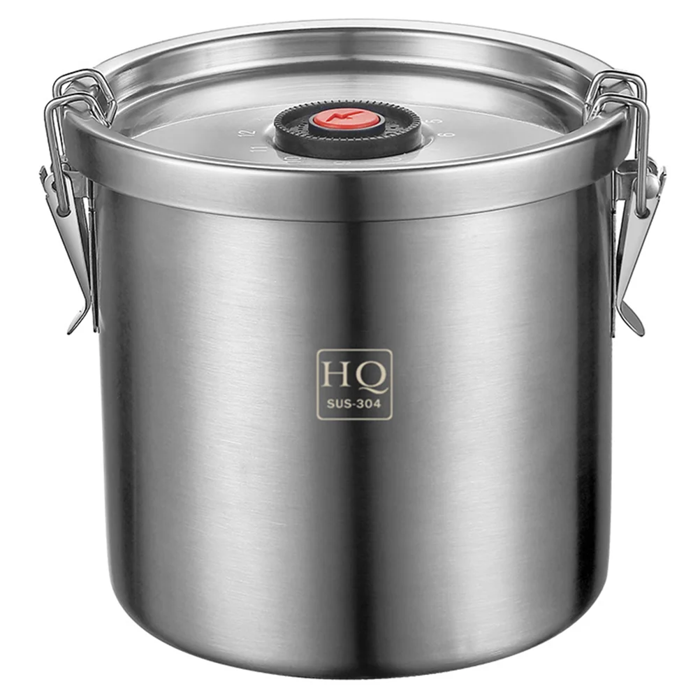 

1Pc Stainless Steel Sealed Tin Snack Tea Storage Container Cereals Canister