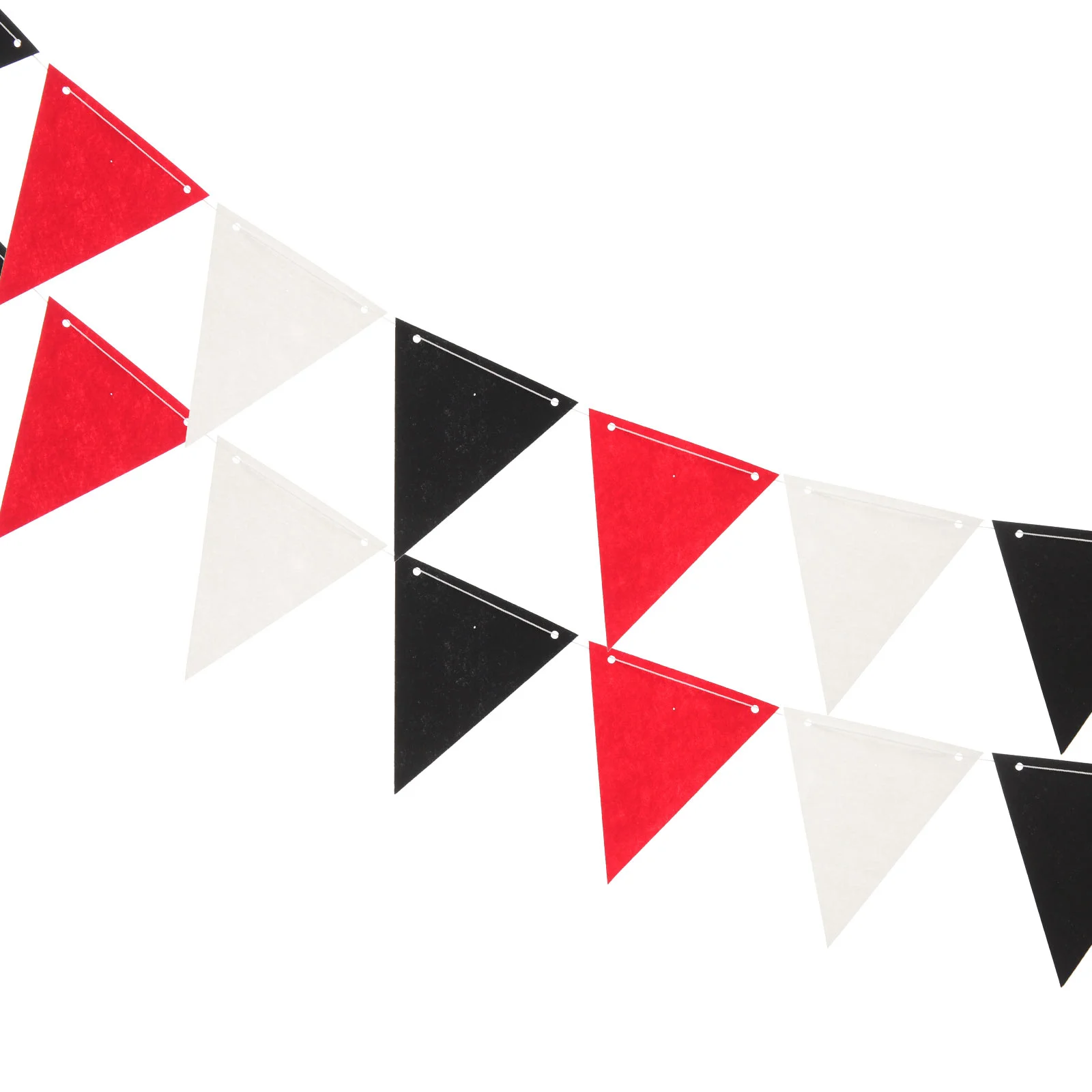 

Banner Party Pennant Decor Wall Bunting Red Black Triangle Hanging Graduation Crafted New Performance Stage Color Background