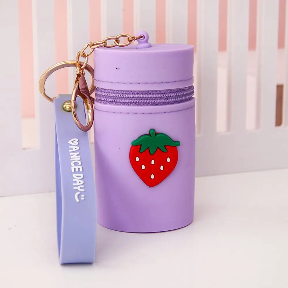 

Mini Lovely Silicone Cute Pattern For Girls Coin Pocket Key Chain Bucket Bag Coin Purse Headphone Storage Bag