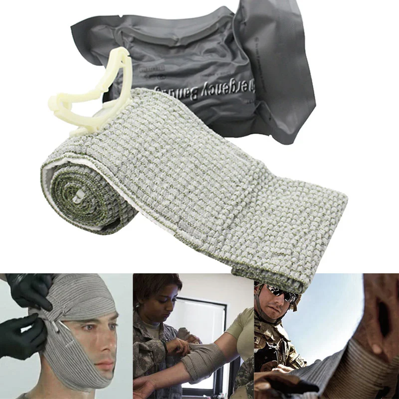 

4/6Inch Medic Survive Israel Wrap Wound Care Battle Trauma Rescue First Combat Bandage Emergent Urgent Gauze Compress Army Aid