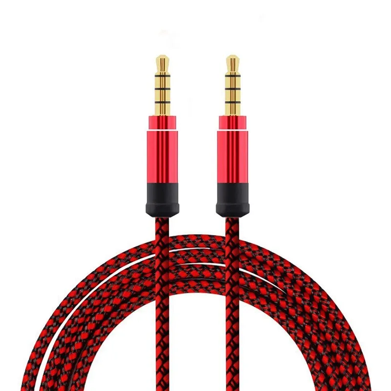 

1.5 Meter High-Grade Braided Metal Audio Cable 3.5 Mm AUX Audio Cable