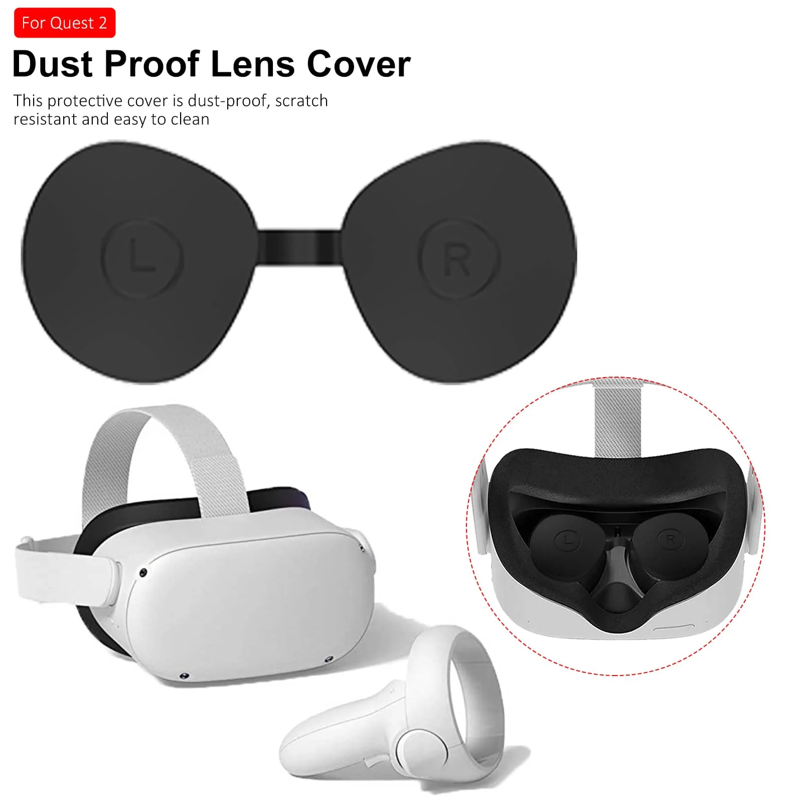Защитная пленка для объектива очков Oculus Quest 2 Rift S GO VR силиконовая защита от пыли -