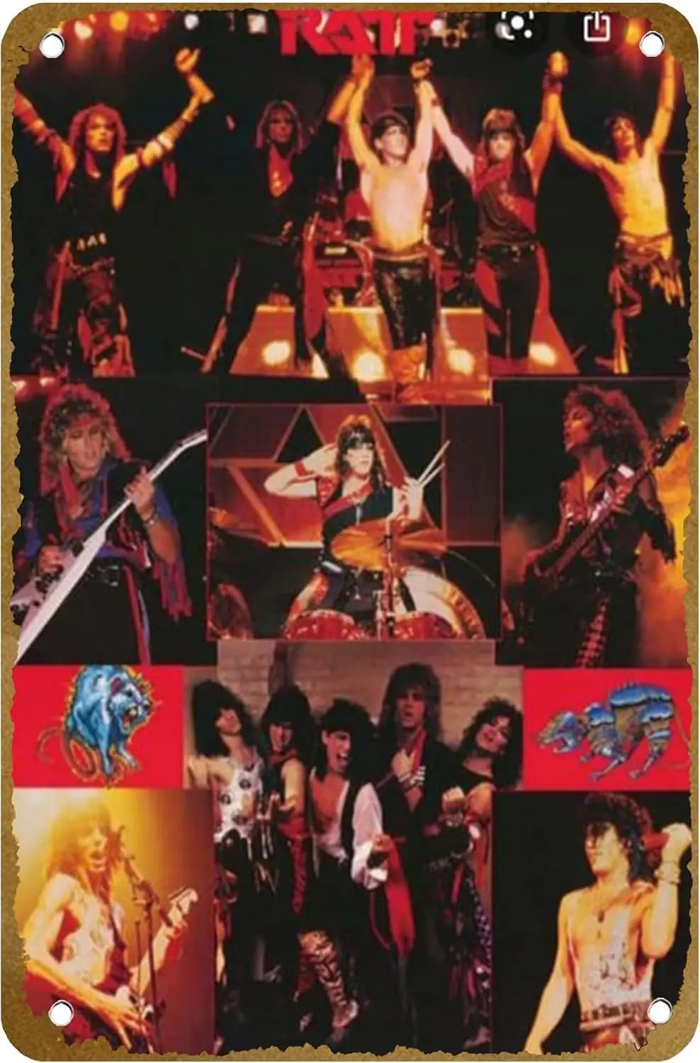 Постер Ratt Biopic винтажный металлический жестяной знак логотип семейный клуб бар