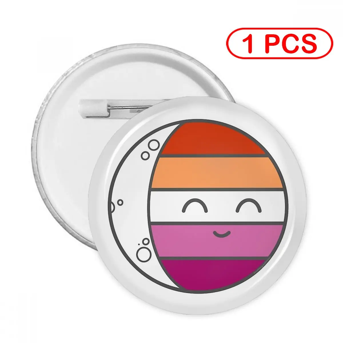 

Soft Button Pin Clothes Brooch Creative Pins Jewelry Decor Cute Badge Moon Lesbian Women Child Lapel