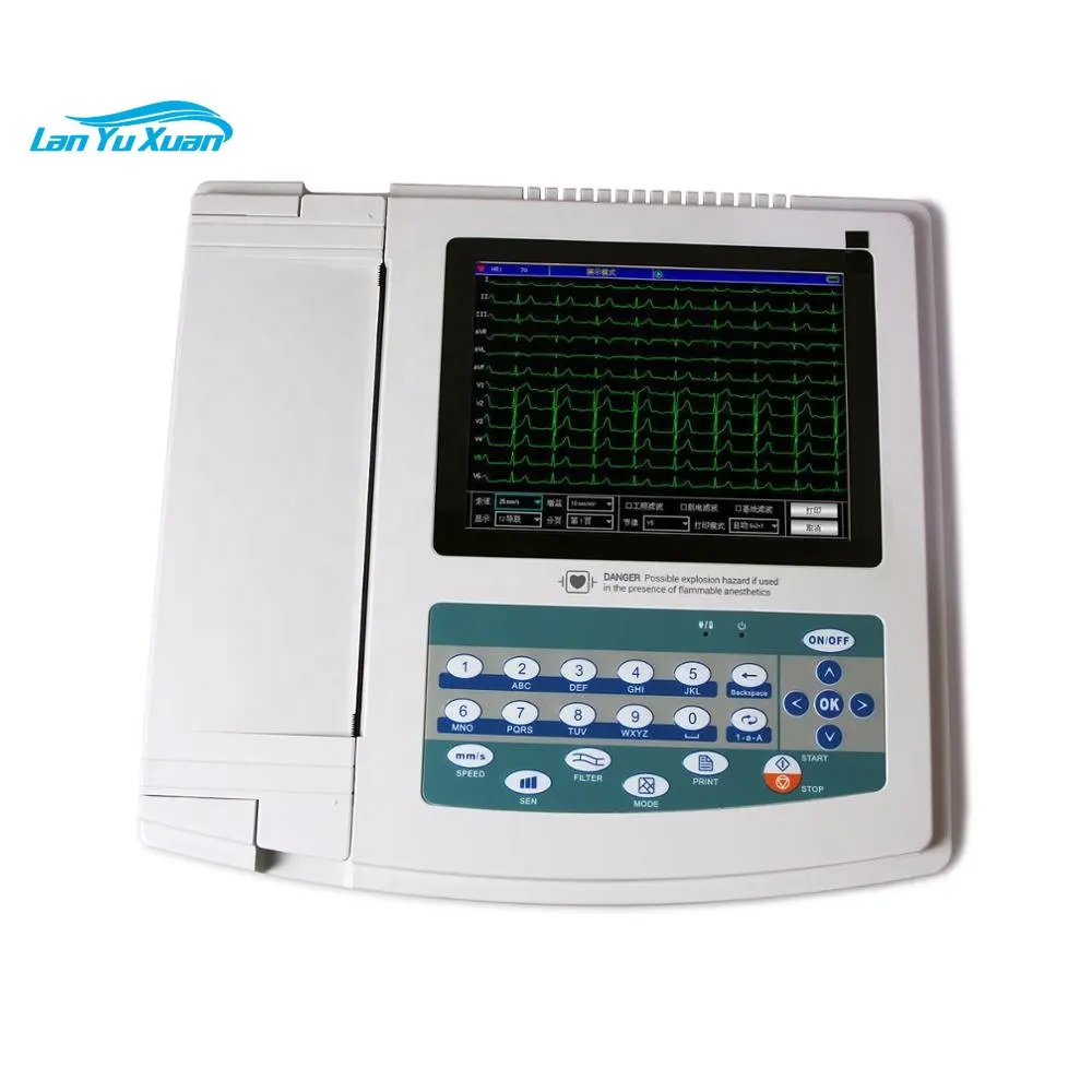 

CONTEC RTS ECG1200G ecg machine touch screen with computer interface 12-lead ECG paper ecg