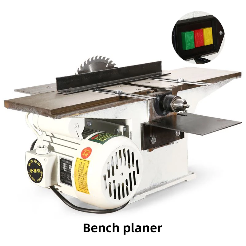 Multi-functional Woodworking Table Planer Micro-table Saw Table Drill 3-in-1 Wood Cutting Machine 1.5 KW Electric Saw Planer
