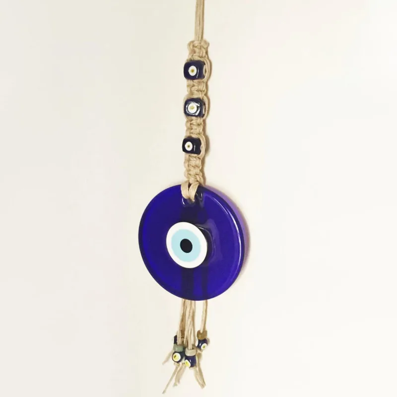 

Turkish Blue Evil Eye Pendant Glass Wall Hanging Decor for Home and Office Wall Car Decoratin for Protection and Good Luck Gift