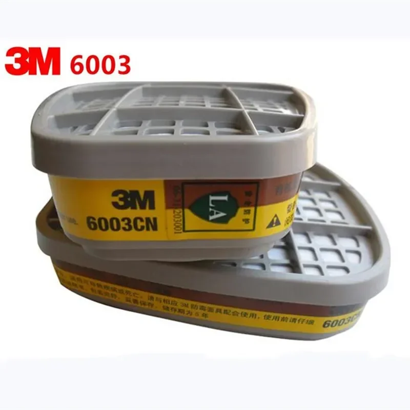3M 6003 Картриджи для органических пар/кислотных газов с противогазом 6200 7502 6800