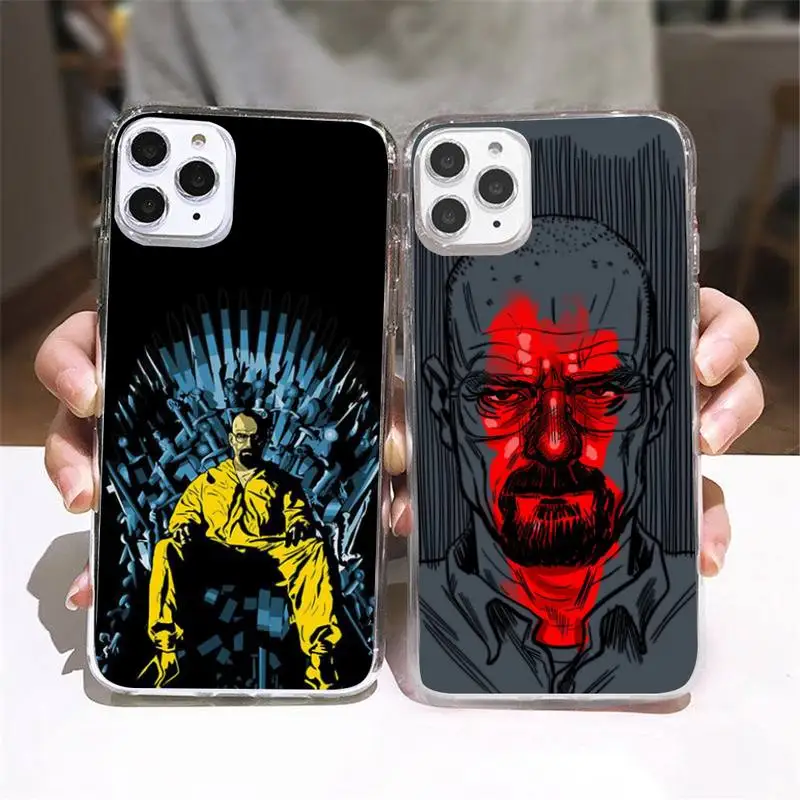 

Heisenberg Breaking Bad Phone Case For iPhone 13 12 11 Pro XS Max XR X Mini 6 7 8 Plus Soft Silicone Back Cover Clear Phone Case