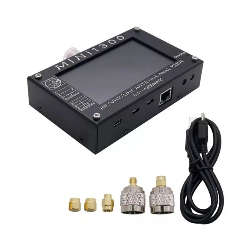 Фото A99E-Mini1300 0.1‑1300 МГц /VHF/UHF анализатор антенн, измеритель-тестер с 4,3-дюймовым сенсорным ЖК-экраном, измеритель КСВ для любительской радиосвязи №1