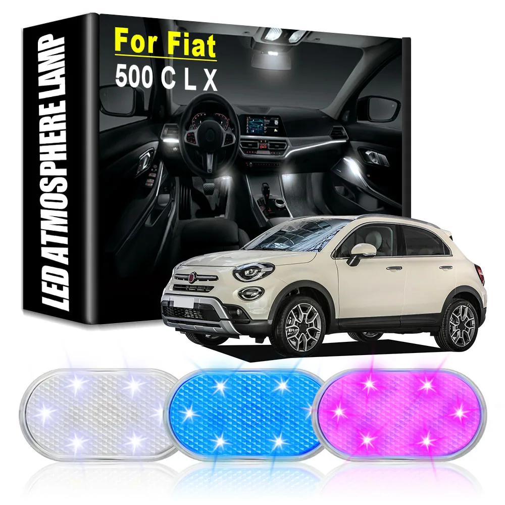 

Car LED Atmosphere Lights Car Rechargeable Touch Lamps Automotive Goods Car Accessories Auto Tools Gadgets for FIAT 500 C L X