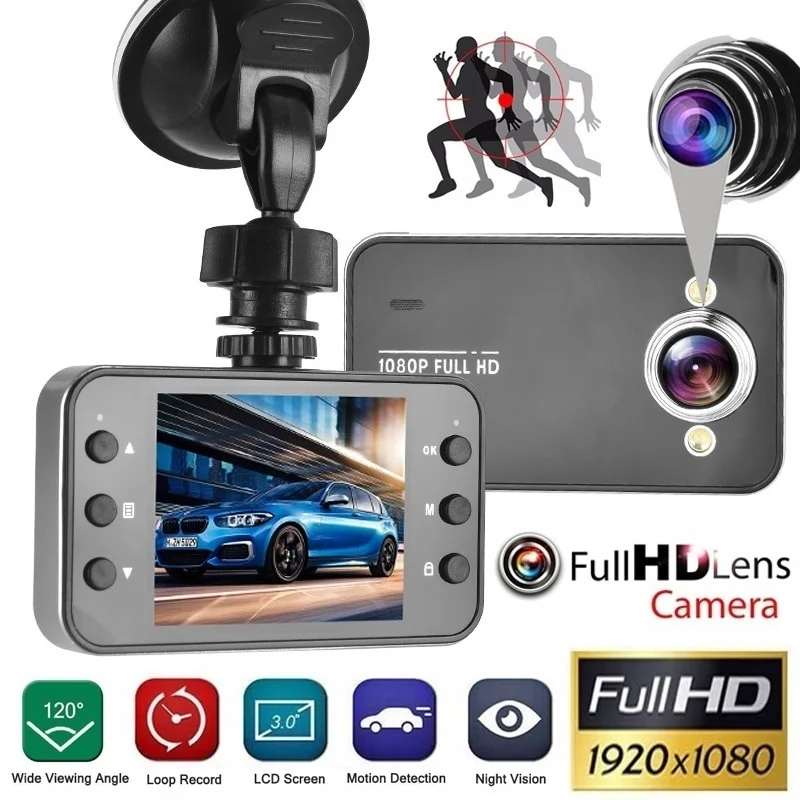 

1080P Full HD Screen Car DVR Camera Night Vision Dashcam Car Driving Recorder Dashboard Camera Automobile Date Recorder