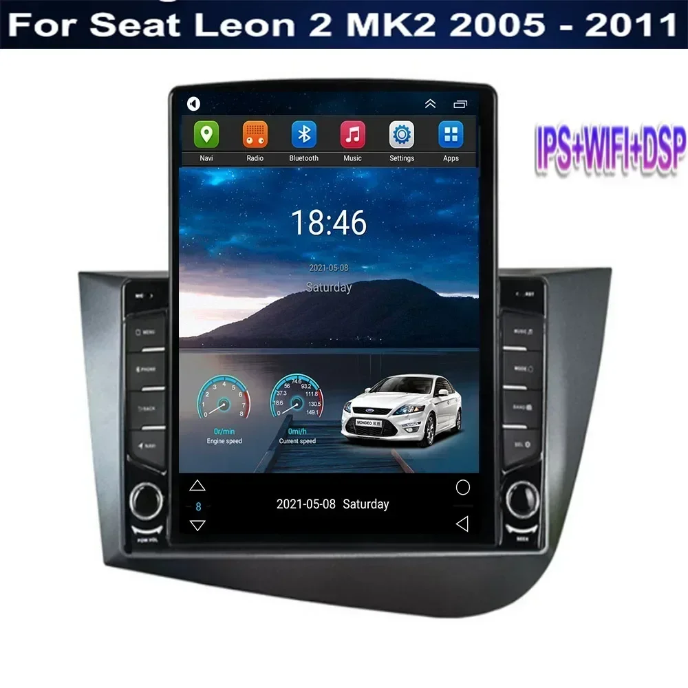 9 7 &quotAndroid 13 для Seat Leon 2 MK2 2005-2035 Тип Tesla Автомобильный радиоприемник Мультимедийный