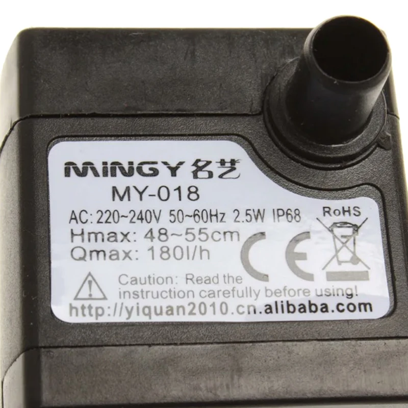 Мини погружной водяной насос MY-018 безопасный статический процесс подъем 2 5 Вт 0 55 м