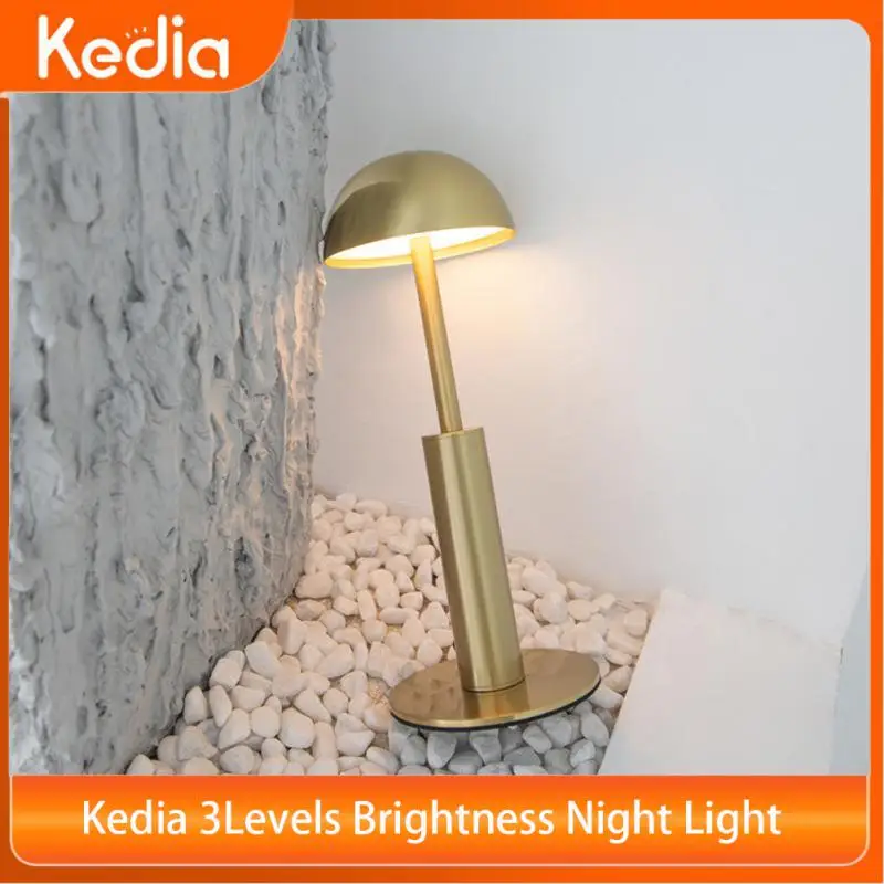

Kedia 3 уровня яркости светильник перезаряжаемая беспроводсветодиодный Светодиодная настольная лампа портативная металлическая настольная лампа для спальни Кабинета освещение ing