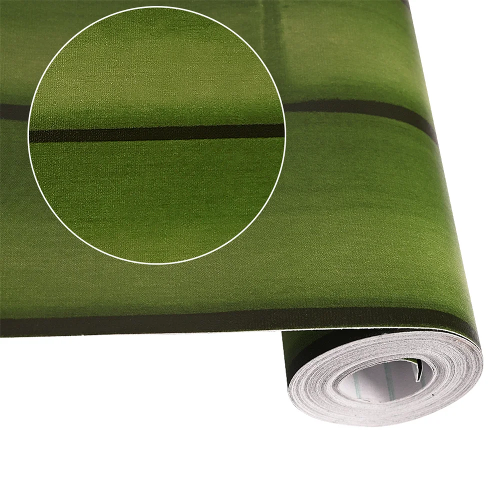 Самоклеящиеся обои из бамбука виниловые зеленые однотонные клеящиеся 10 м рулон