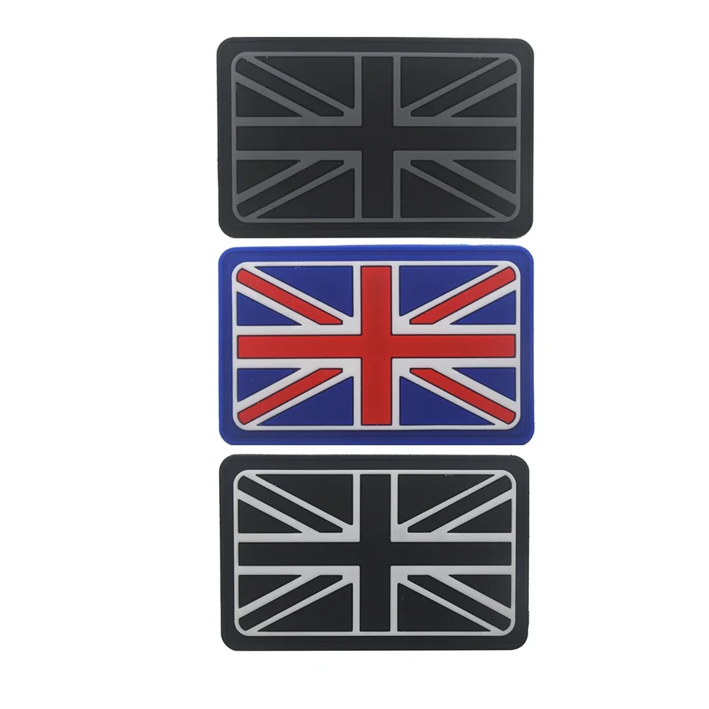 2*3-дюймовая резиновая нашивка Quare с флагом Великобритании из ПВХ наклейка на