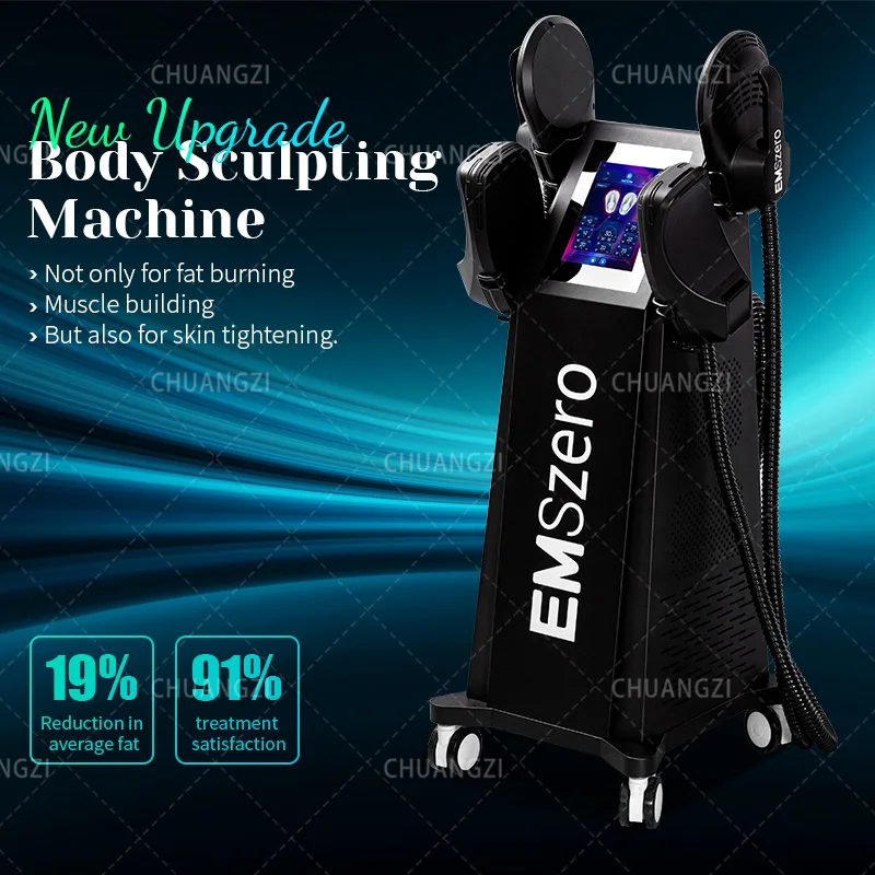 Черная машина Emszero 15 Tesla Professional 6500 Вт портативная для похудения тела Nova Rf Mini Muscle EMS