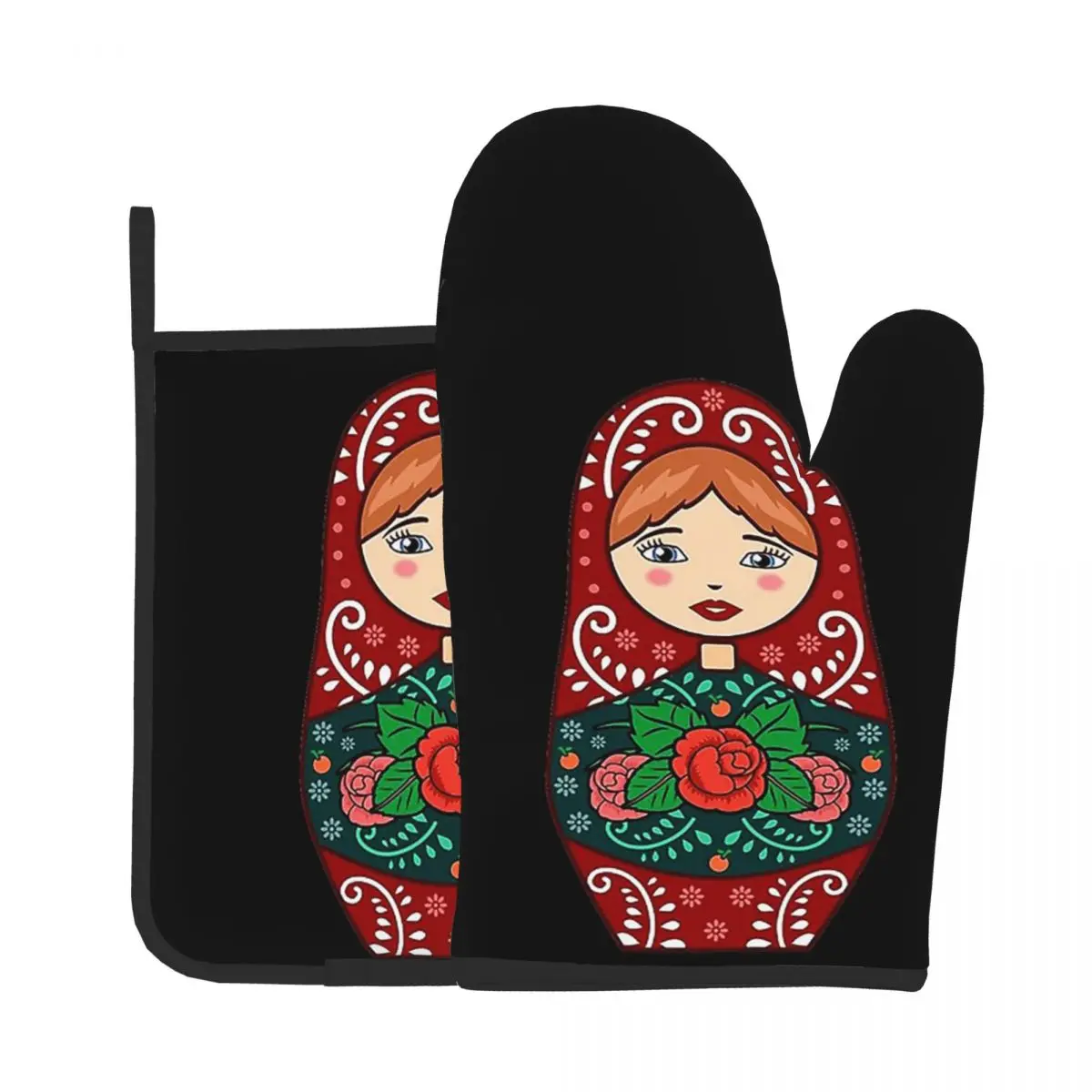 

Матрешка, русская гнездовая кукла, коврик для погремушки, кухонные перчатки для выпечки, перчатки для приготовления пищи, коврик для микров...