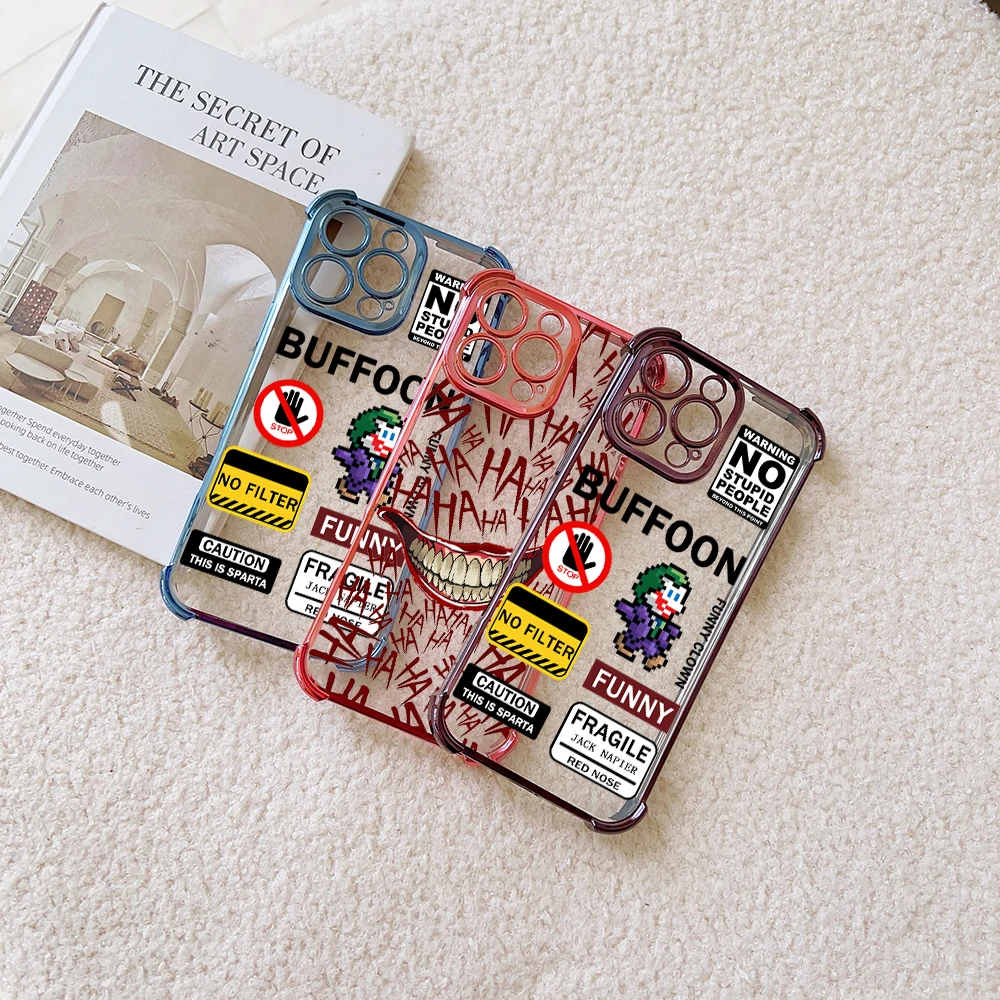 Чехол для телефона с рисунком клоуна и буфтона J-JokerS iPhone 16 15 14 13 12 11 Pro Max X XR XSMax 7 8 Plus