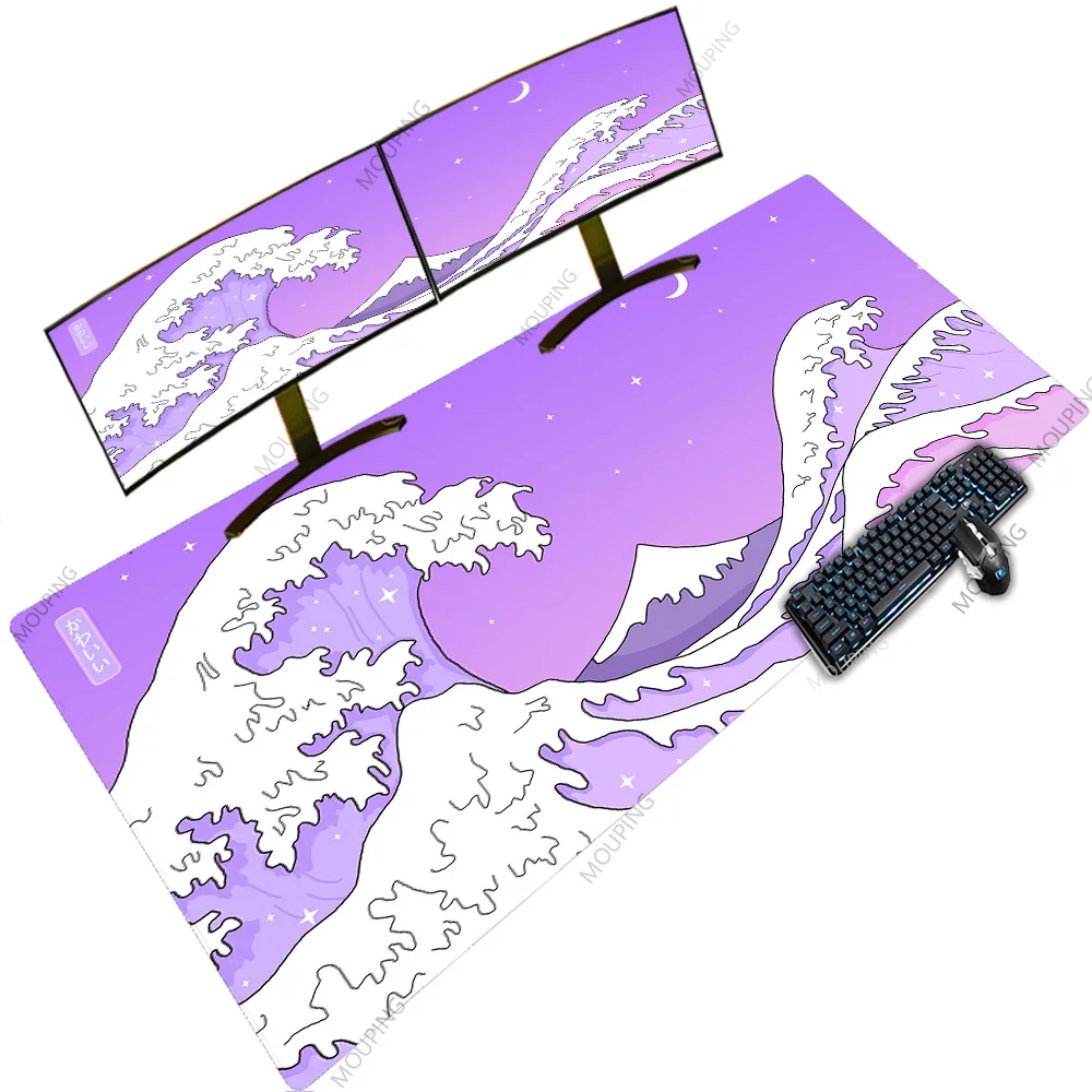 Огромный коврик для мыши 1000x500 Большой Волнистый розовый кавайный Настольный коврик Япония Xxl офисный коврик полный Настольный коврик для мыши 1200x600 игровой коврик с подсветкой