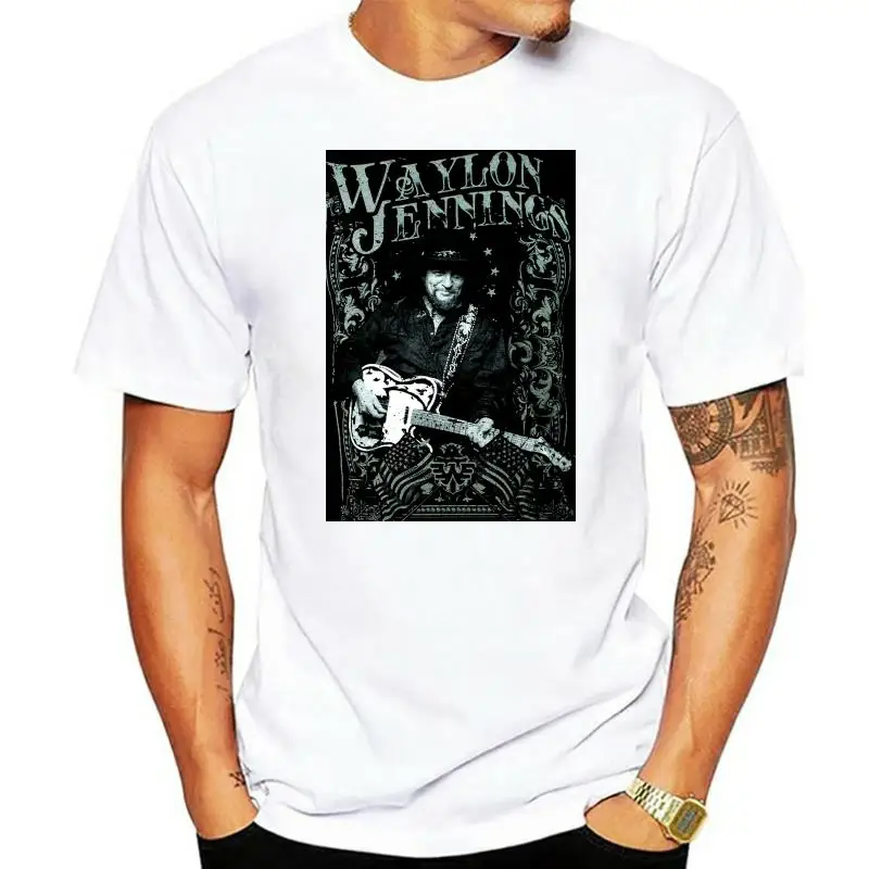 

Authentic Waylon Jennings Good Timin Man Portrait Slim Fit T Shirt S 3Xl New