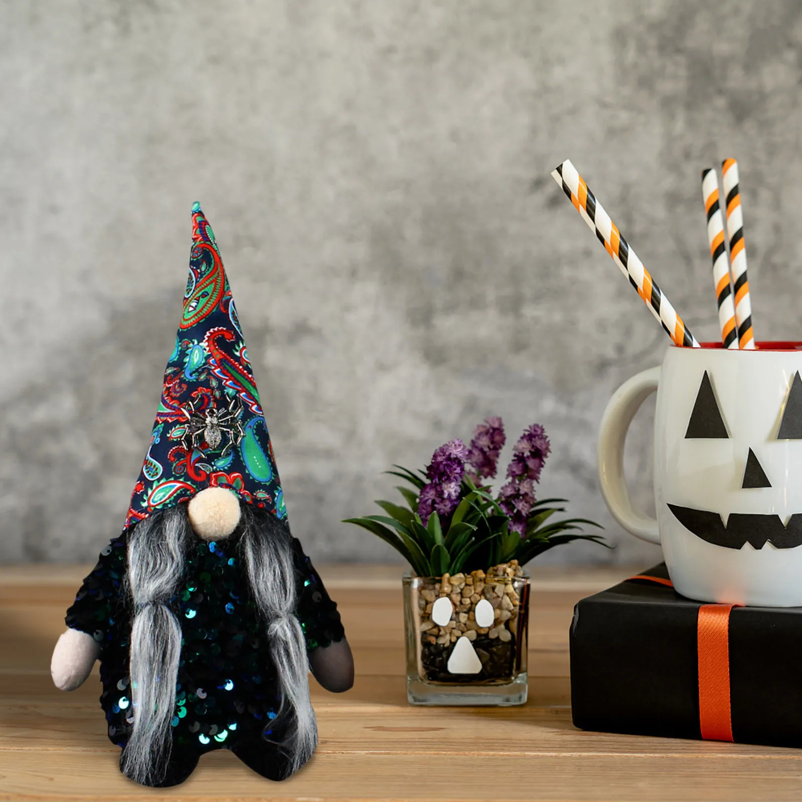 

Halloween Faceless Old Man Doll Desktop Decoration Decorative Props The Christmas Shoppe Ornaments