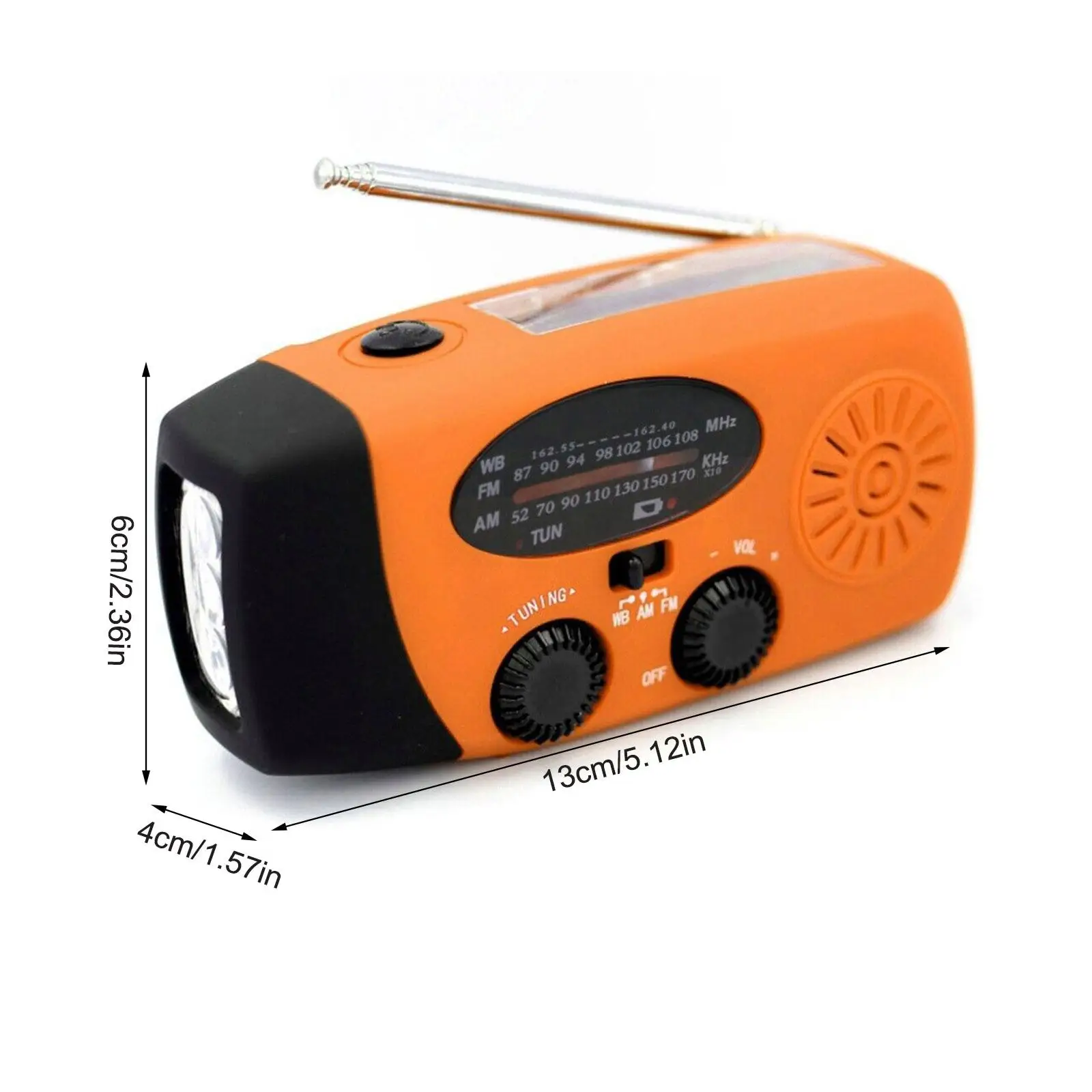 Солнечный Аварийный радиоприемник AM / FM/NOAA USB-приемник с ручкой портативное