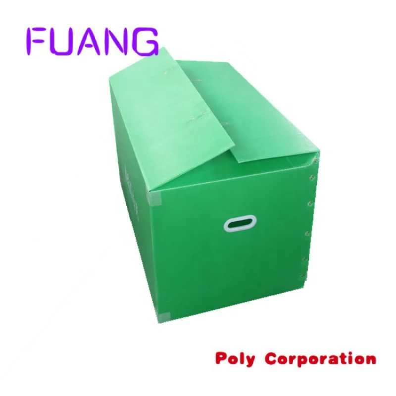 Foldable waterproof pp corflute corrugated plastic box custom size pp plastic corrugated storage box