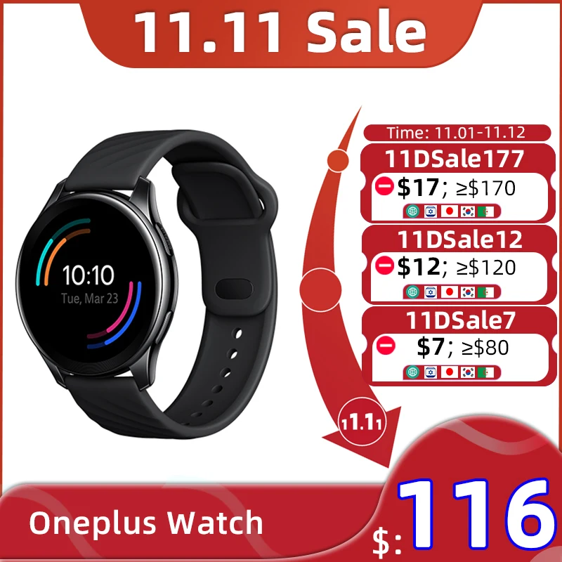 

OnePlus Watch Smart 1.39 inch AMOLED Screen Blood Oxygen Heart Rate Sensor Smart Watch GPS Up to 14 Days IP68 For OnePlus 10 Pro