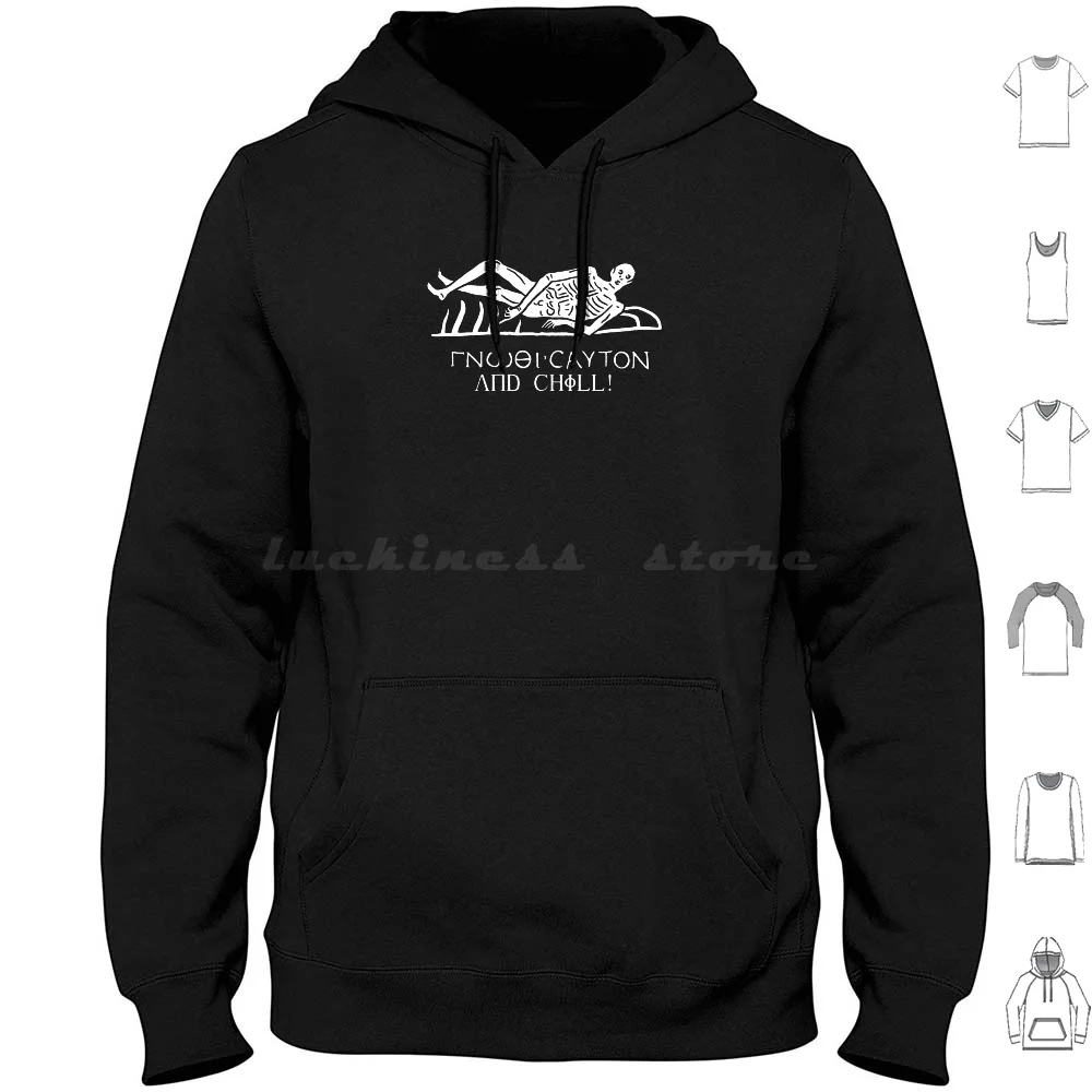 

Know Thyself And Chill-Ancient Philosopher Hoodie cotton Long Sleeve Exitentialism Exitentialist Comics Comic Pessimistic