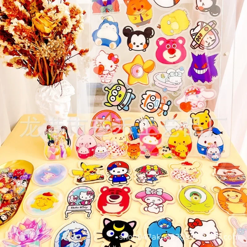 6 см/8 см MINISO аниме модные детали пряжка для ключа HelKitty акриловые аксессуары