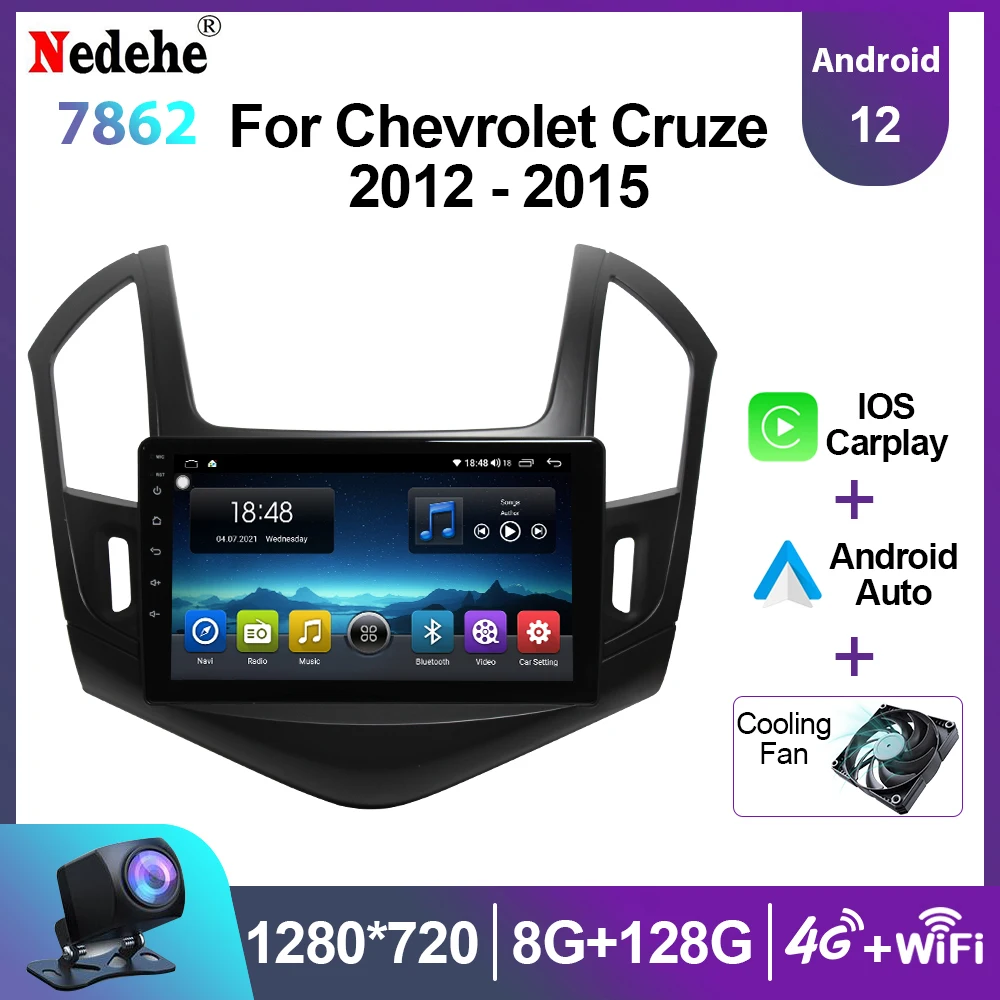 

Nedehe Car Radio Android 12 Auto Stereo 2 Din For Chevrolet Cruze J300 J308 2012 -2015 Multimedia Audio Video Player GPS Carplay