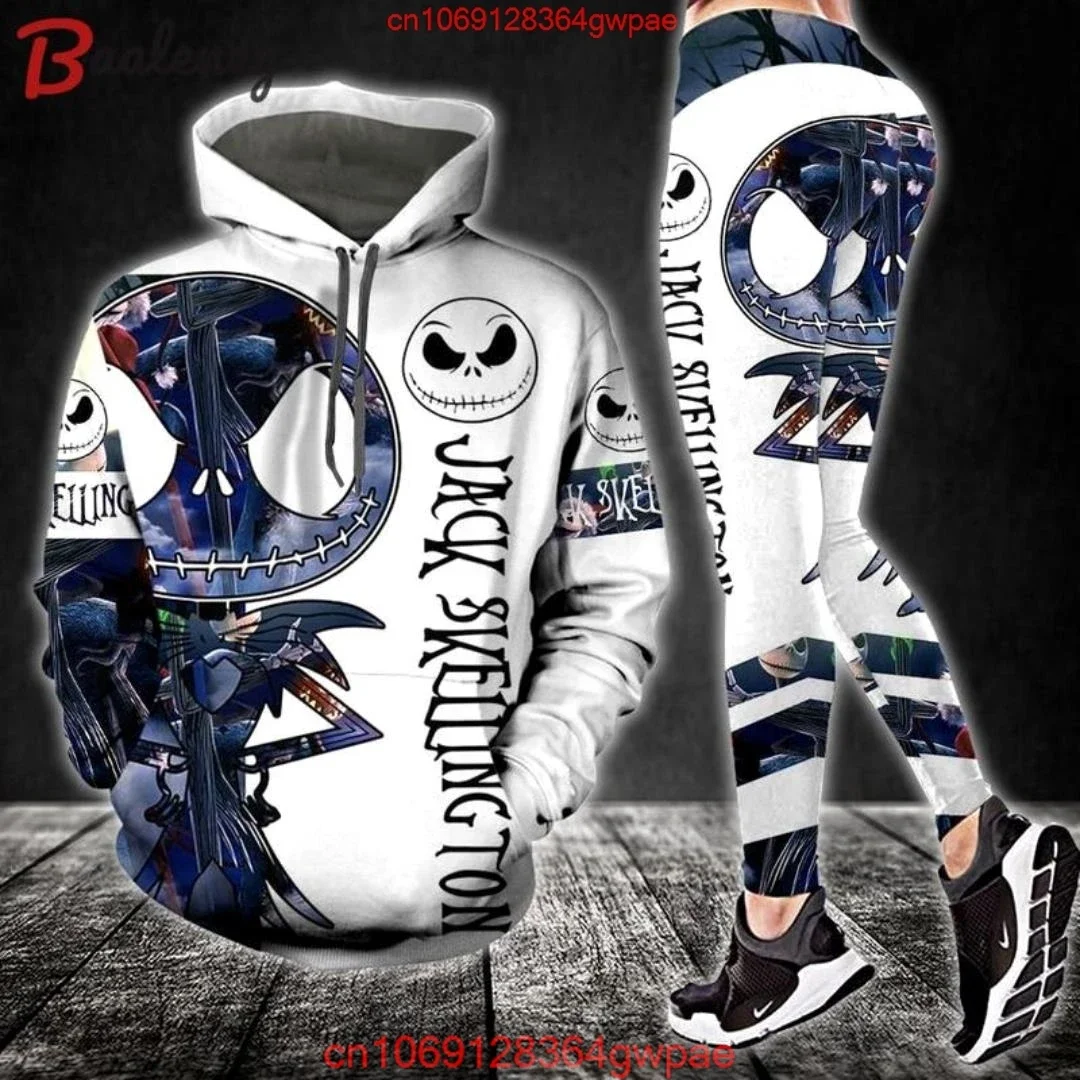 Женский комплект с капюшоном и леггинсами Кошмар перед Рождеством Disney Jack Skellington