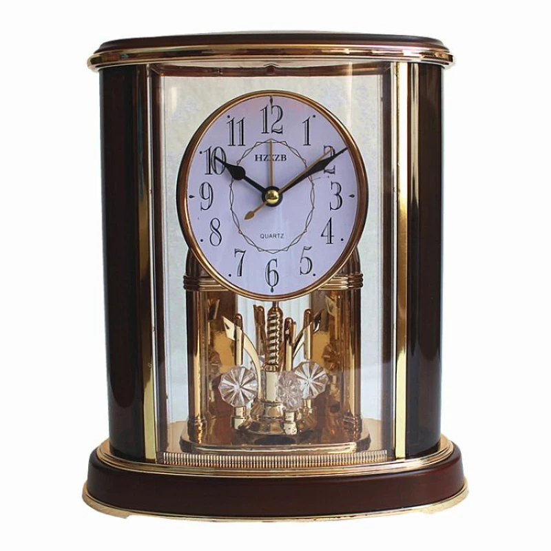 

European Antique Crystal Diamond Bench Clock Living Room Home Accessories Study Creative Ornaments Bedroom Bed Mute Seat Clock