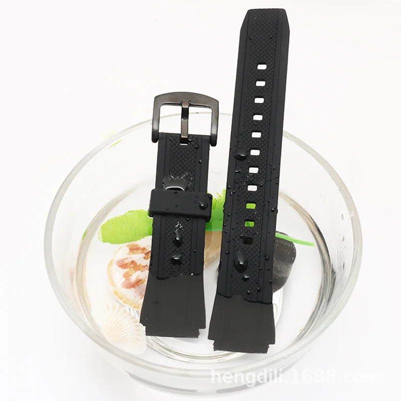 

Silicone Black Watch Band For Casio EDIFICE Series EF-552PB-1A2 Strap EF552 Durable Belt Rubber Watchband Wristband Bracelet