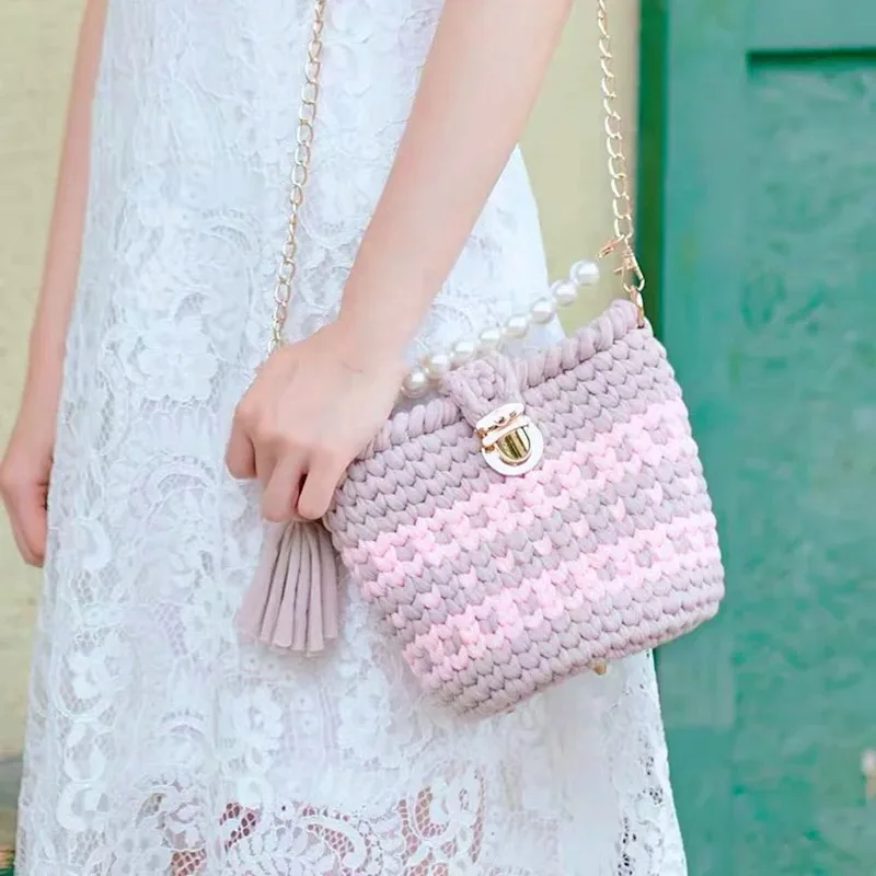 Плетеные аксессуары низ сумки из полиуретана эллиптическая форма вязание сделай