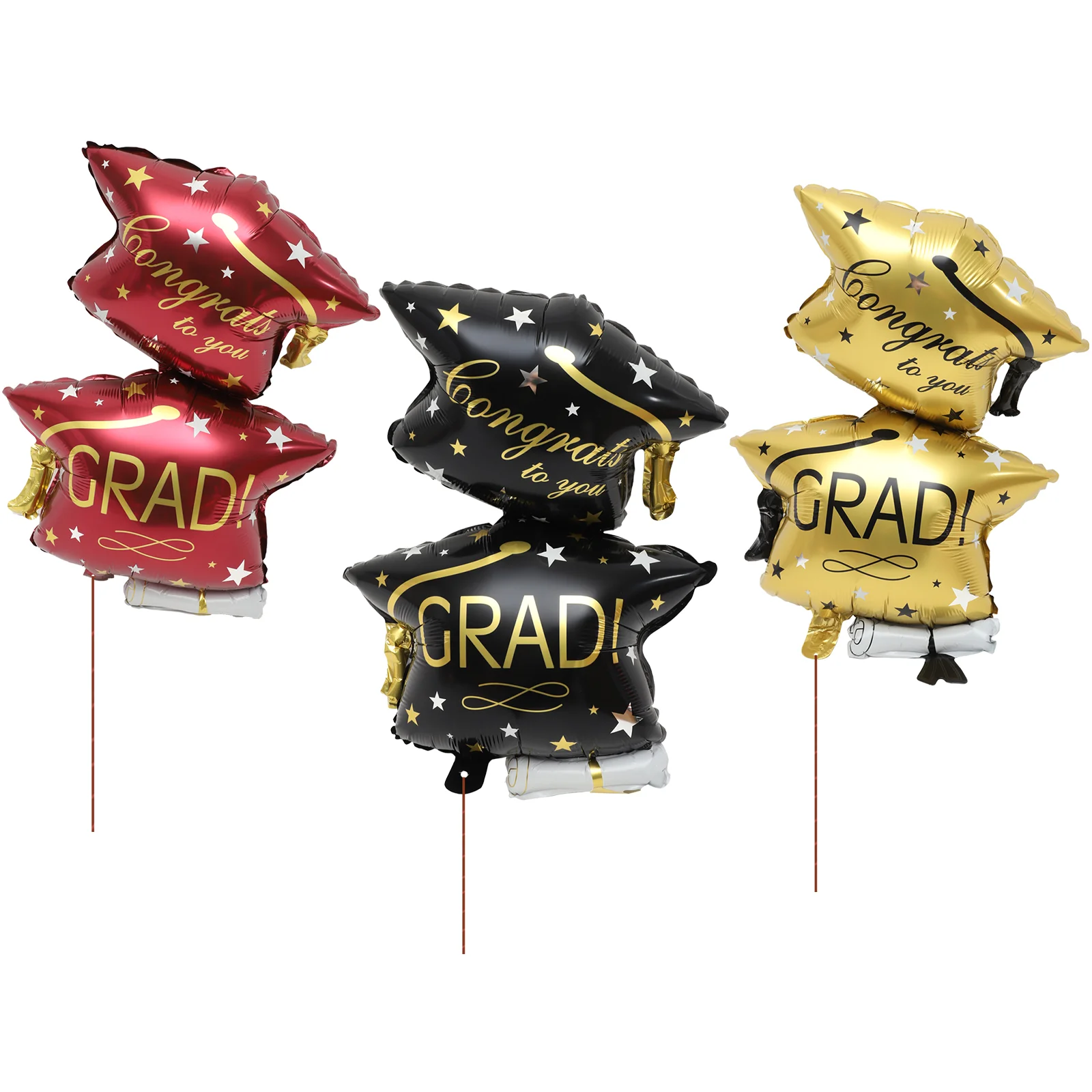 

6 Pcs Black Ballons Party Favors Classroom Supplies Ornament Aluminum Film Balloons Decorative