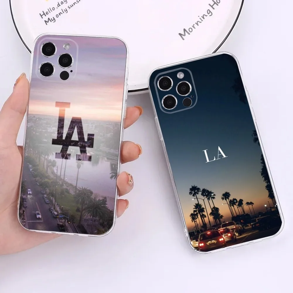 Чехол для телефона Travel Los Angeles California iPhone 15 14 13 12 11 Plus Pro Max XR XS X 7 8 мини-прозрачный
