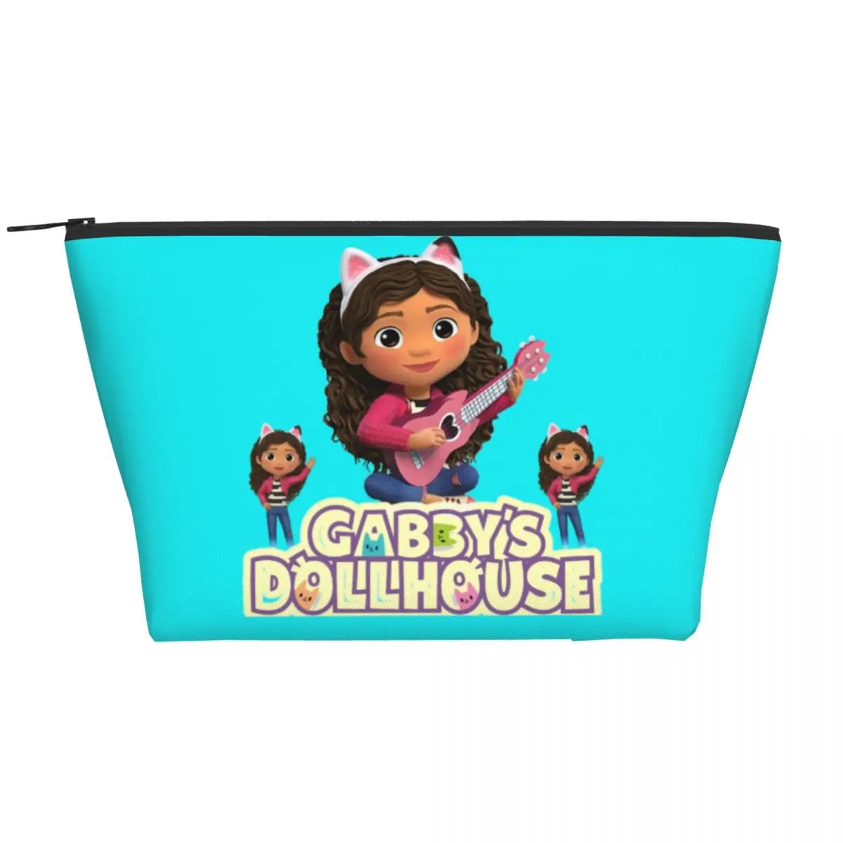 

Дорожная семейная косметичка Gabbys для кукольного домика, портативный органайзер для косметики с мультяшным котом для женщин, коробка для хр...