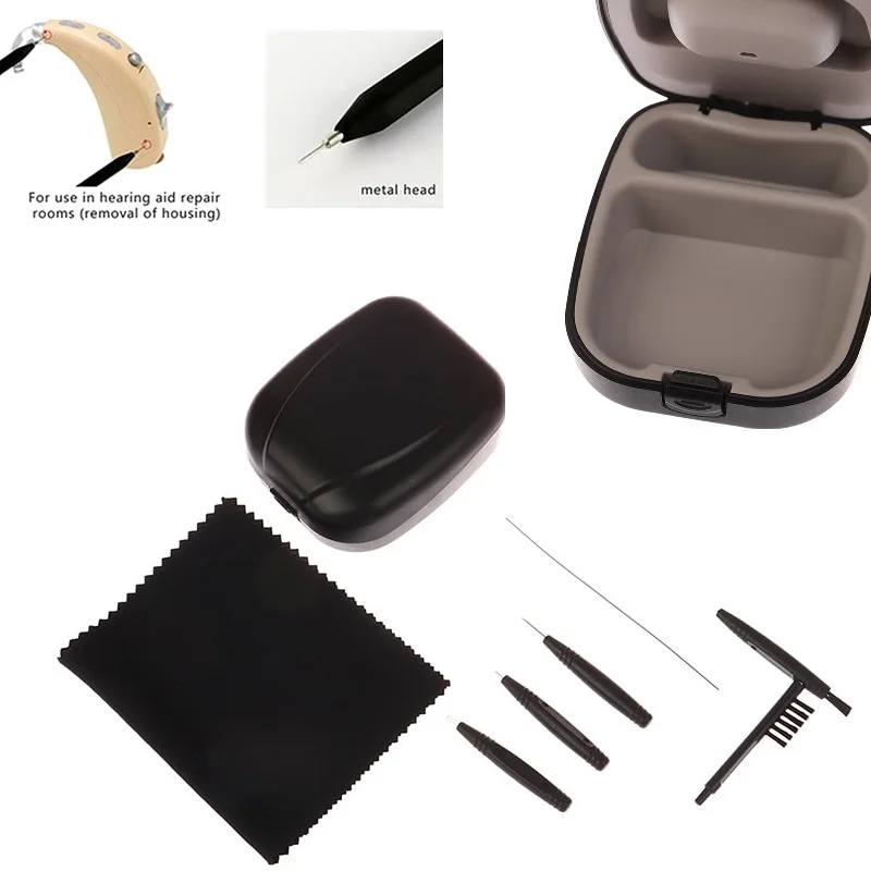 

8Pcs Hearing Aid Cleaning Kit Brush Vent Cleaner Wire Magne Wax Loop Tools Set Hearing Aid Accessories