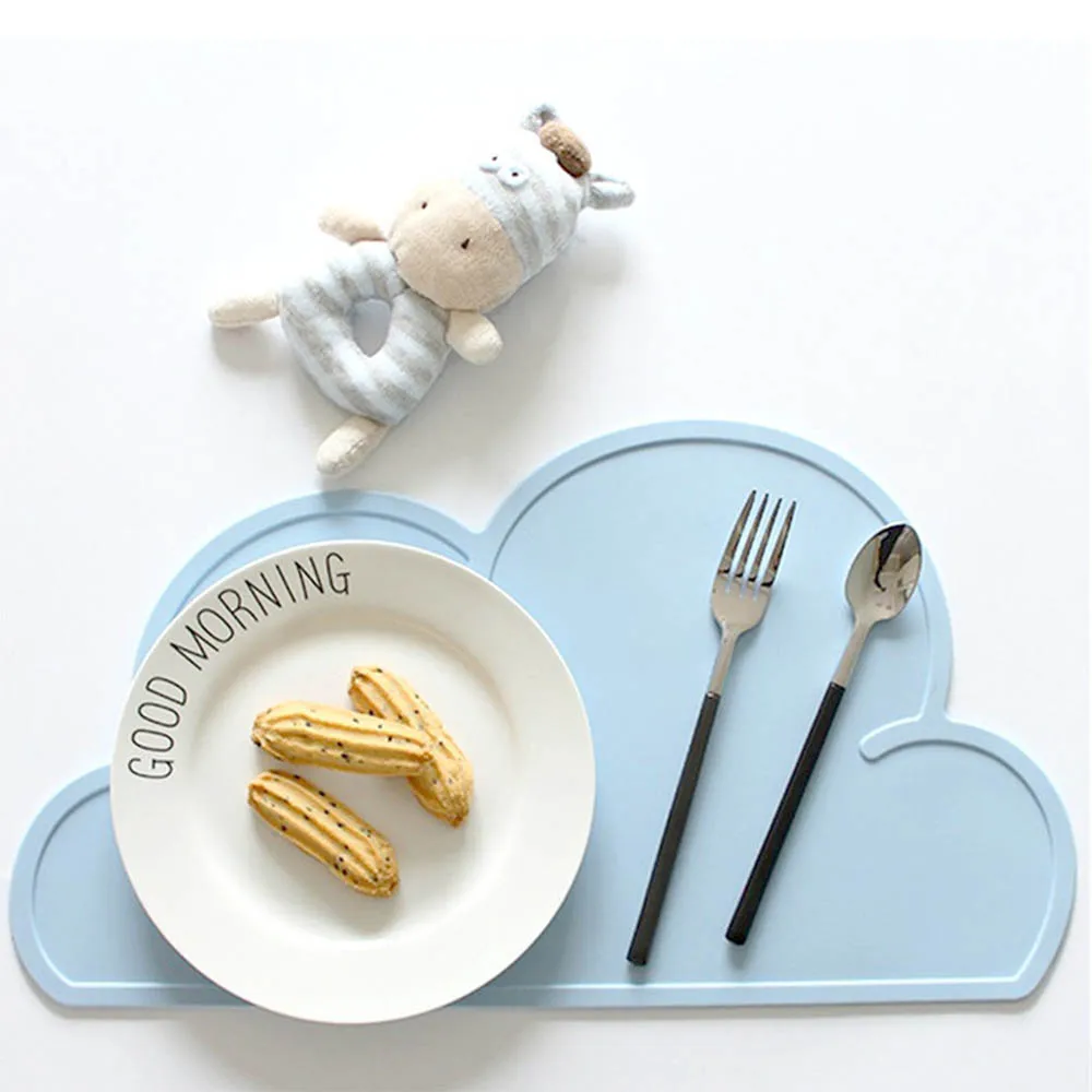 

Cloud shaped dining mat Children's dining plate Silicone mat Food grade dining mat Waterproof and heat insulation kitchen applia