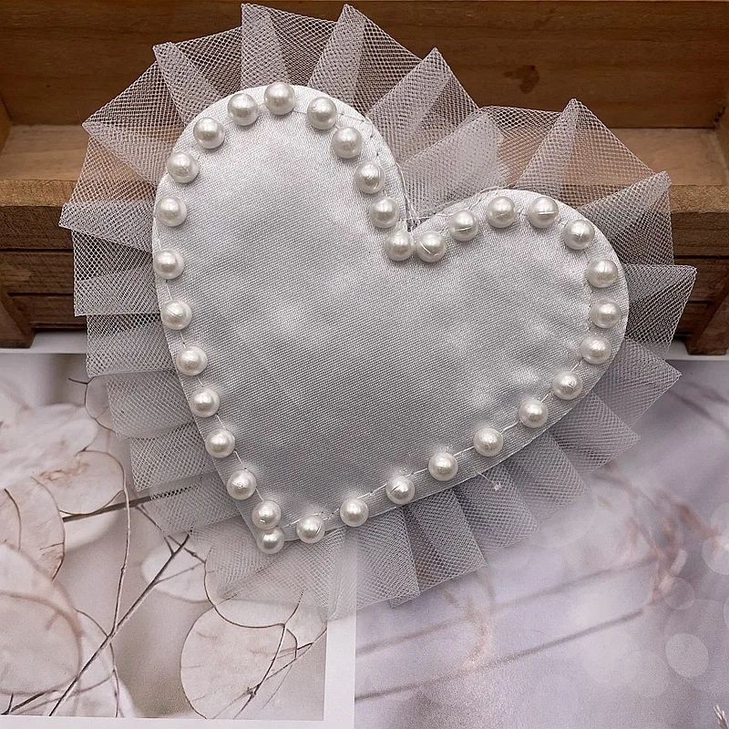 

2 шт., плиссированные нашивки из органзы для одежды