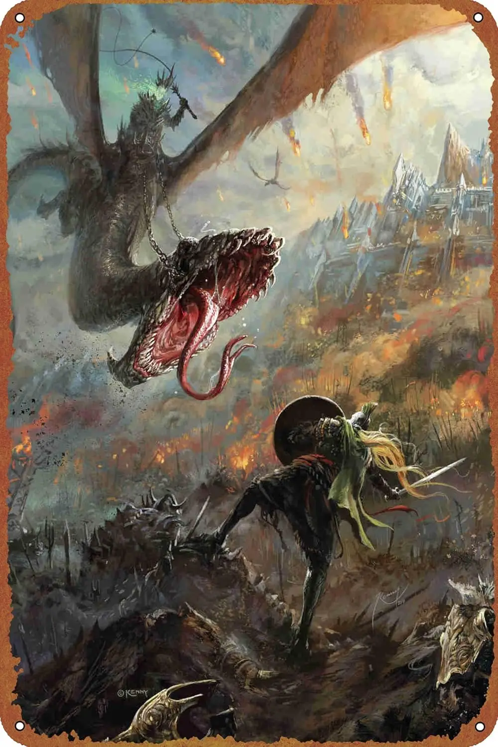 Плакат Nazgul и Eowyn металлическая вывеска ретро настенный декор для домашних ворот