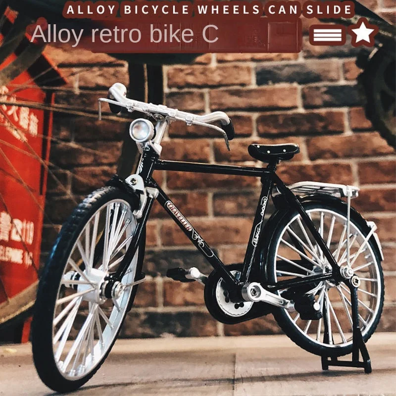 

Retro Ornaments Simulation 28 Bars Bicycle Alloy Model Nostalgic Bicycle Toy Car Collection