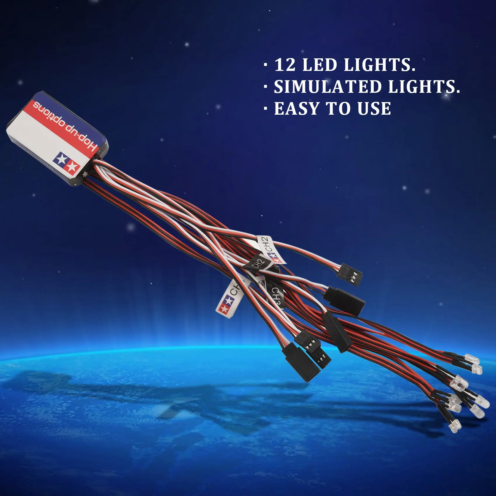 12 лампочек набор рулевого тормоза вспышка для моделей масштаба 1/10