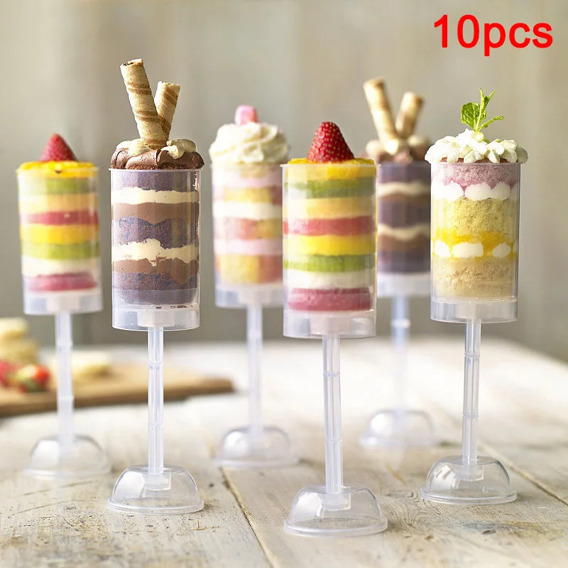 

10 Pcs Cake Pusher Tube Pushable Holder Push Clear Kitchen Durable Ice Cream Cones Cake Mold Kitchen Baking Kit DIY Tool YE-Hot