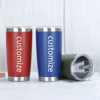 custom text holiday gift beer mug stainless steel mug car tea coffee water bottle with cap