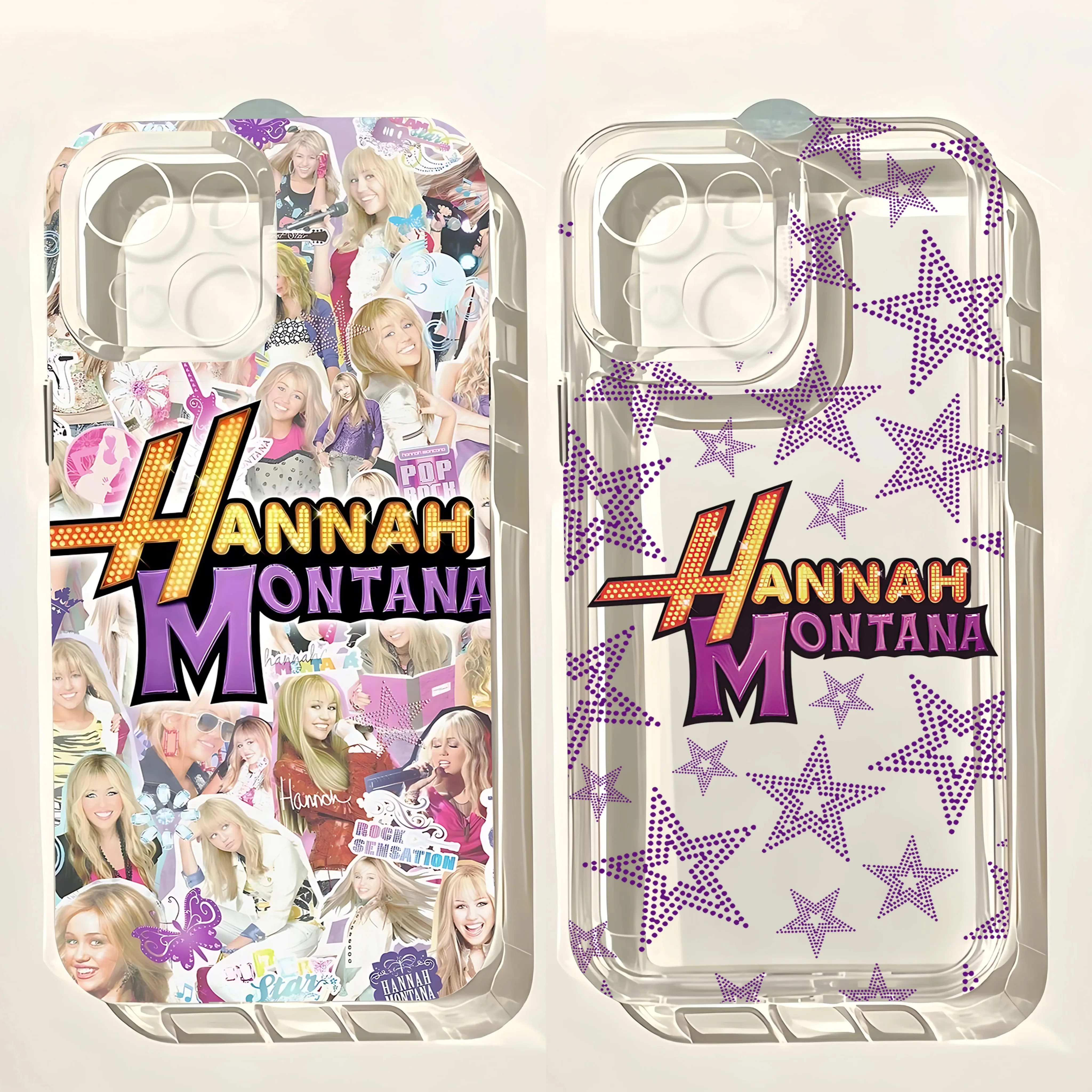 Фото Милый чехол для телефона Hannahs Montanas для iPhone 17e 17 16 16e 15 14 13 12 11 Mini Pro Max X XR XSMax Air Plus, прозрачная задняя крышка №1